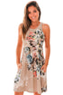 Fall in Love with Floral Print Boho Dress in Light Coffee